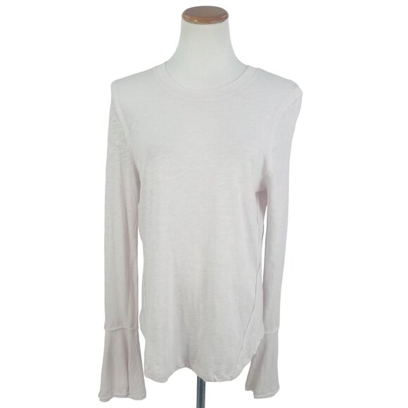 NWOT Free People White Long Bell Sleeve Top - Picture 5 of 14